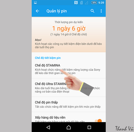 Bat che do tiet kiem pin cho Sony Xperia M5 Single Sim 3